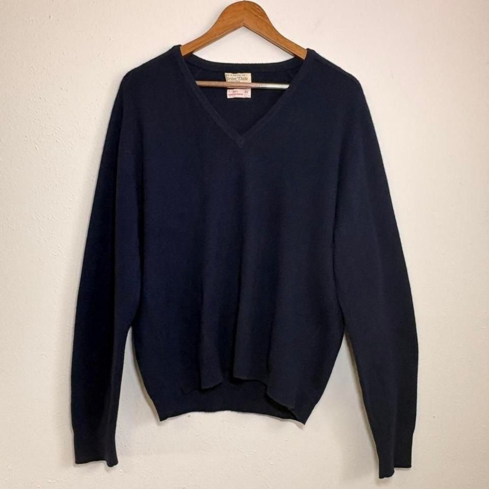 Vintage 60s Norton Ditto Alan Paine 100% Cashmere Sweater Sz 42 England Made